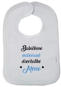 Detský podbradník Babičkino milované dievčatko meno
