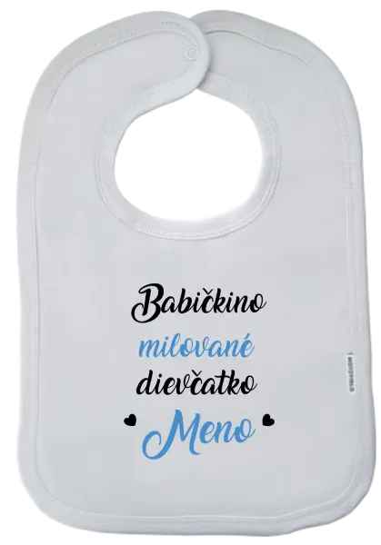 Detský podbradník Babičkino milované dievčatko meno