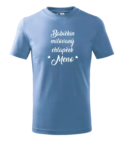 Detské tričko Babičkin milovaný chlapček meno