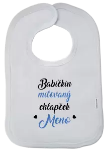 Detský podbradník Babičkin milovaný chlapček meno