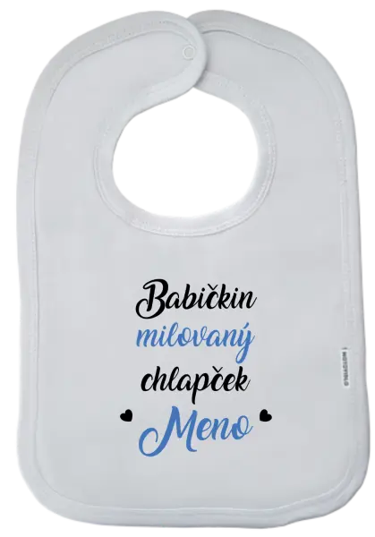Detský podbradník Babičkin milovaný chlapček meno