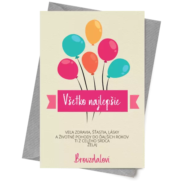 Papier 10 x 15 cm Balóniky