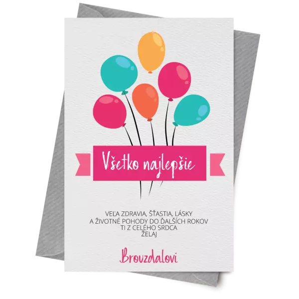 Papier 10 x 15 cm Balóniky