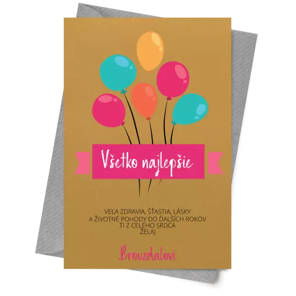 Papier 10 x 15 cm Balóniky