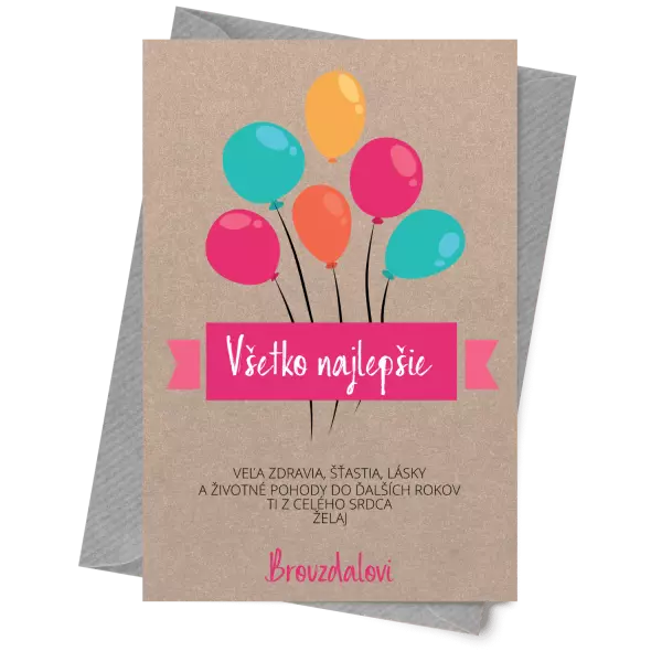 Papier 10 x 15 cm Balóniky