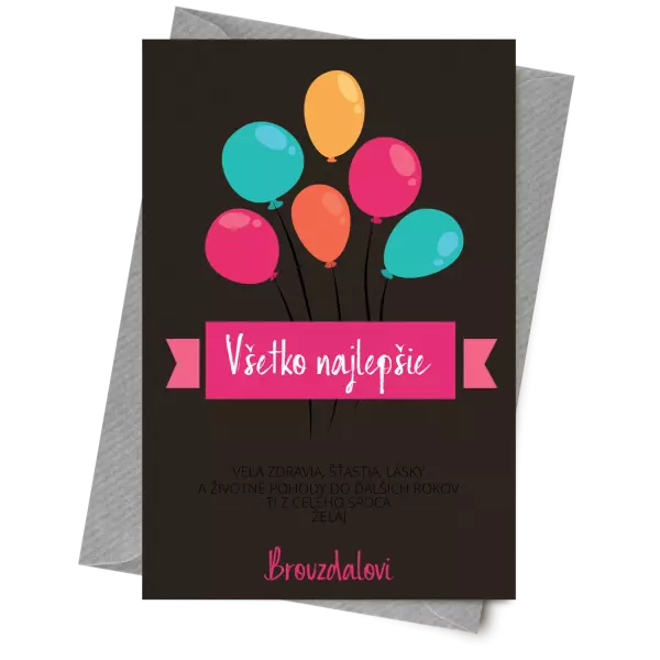 Papier 10 x 15 cm Balóniky