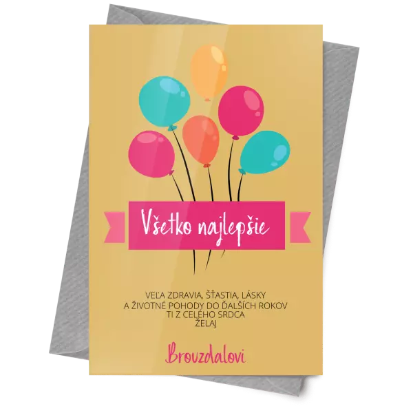 Papier 10 x 15 cm Balóniky