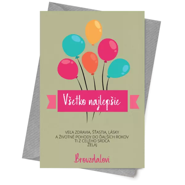 Papier 10 x 15 cm Balóniky