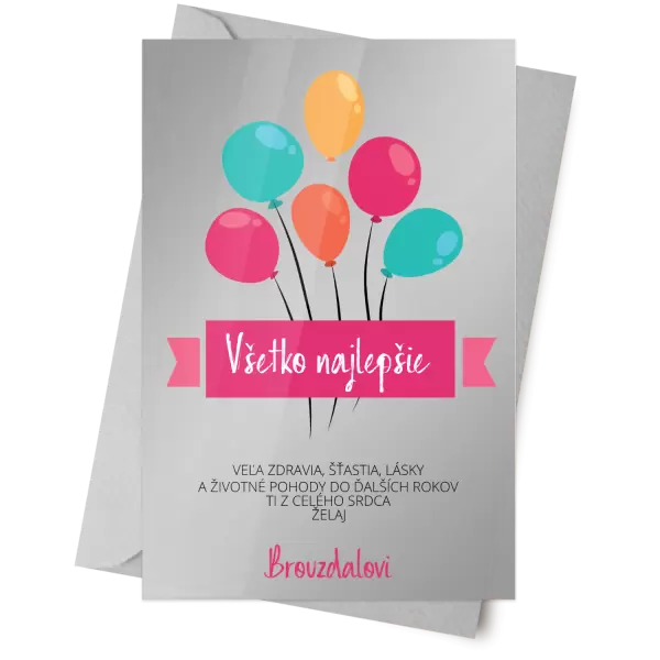 Plexisklo 10 x 15 cm Balóniky