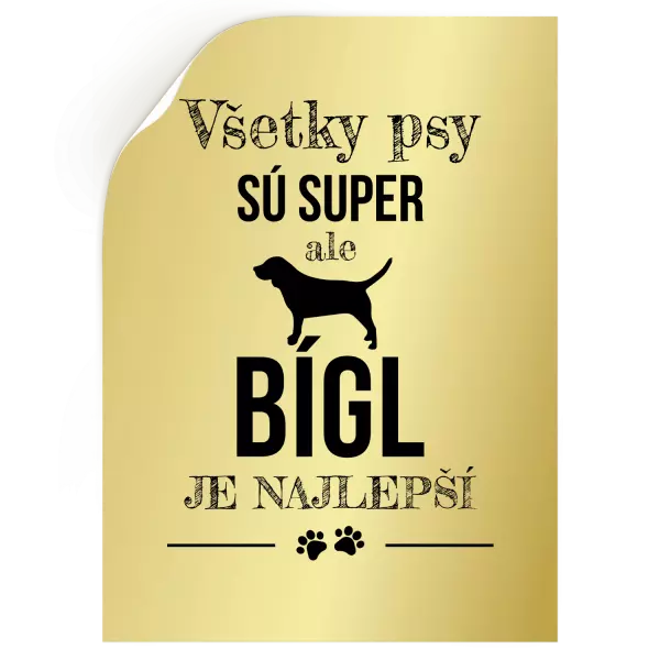 Samolepka Bígl je najlepší