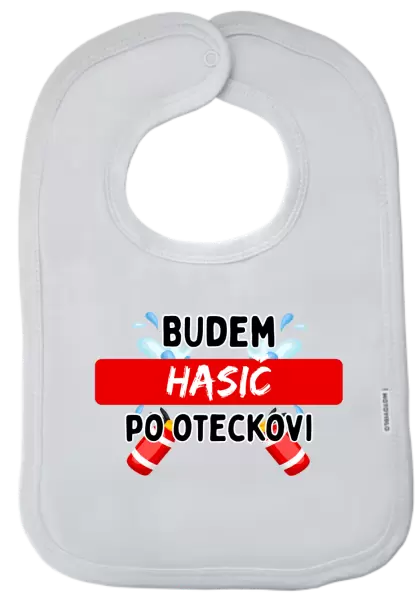 Detský podbradník Budem hasič po ocinovi