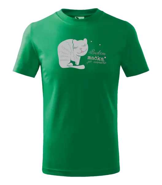 Detské tričko Budem mačka po mamičke