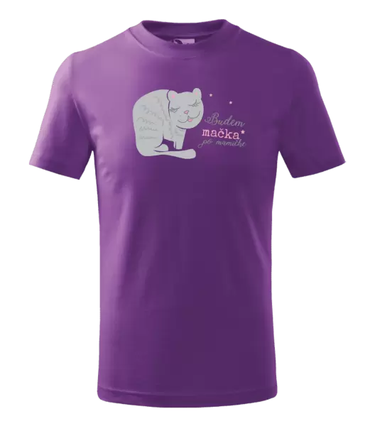 Detské tričko Budem mačka po mamičke