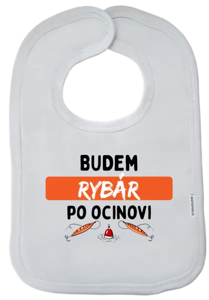 Detský podbradník Budem rybár po ocinovi