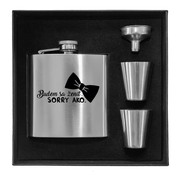 Ploskačka v krabičke Budem sa ženiť. Sorry ako.