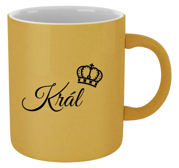 Metalický hrnek Král
