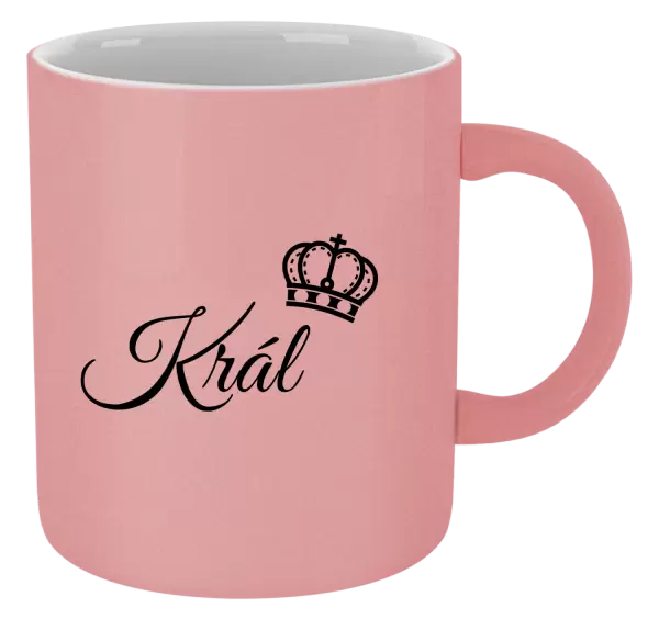 Metalický hrnek Král