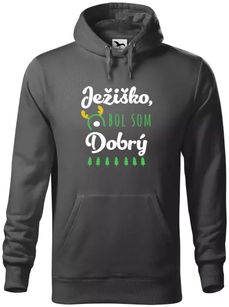 Pánska mikina Ježiško, bol som dobrý
