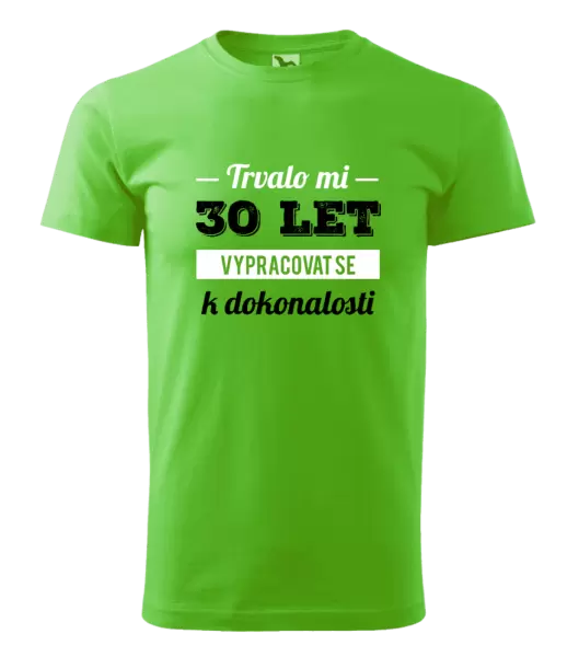 Pánské narozeninové tričko Trvalo mi x let vypracovat se k dokonalosti