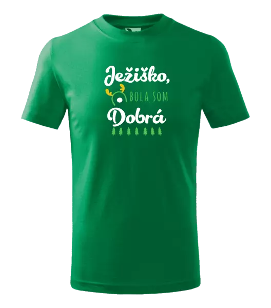 Detské vianočné tričko Ježiško, bola som dobrá