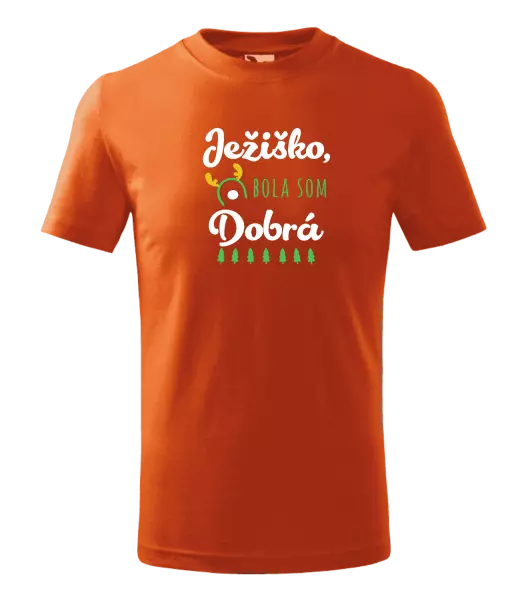 Detské vianočné tričko Ježiško, bola som dobrá