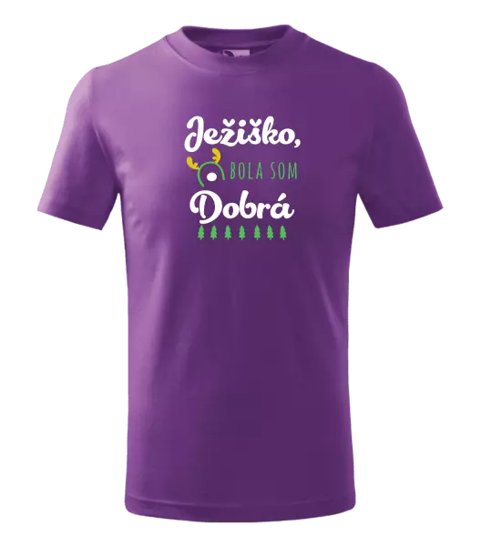 Detské vianočné tričko Ježiško, bola som dobrá