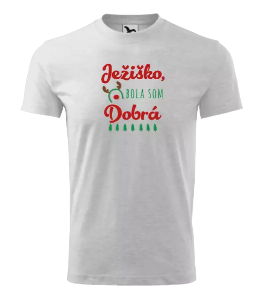 Detské vianočné tričko Ježiško, bola som dobrá