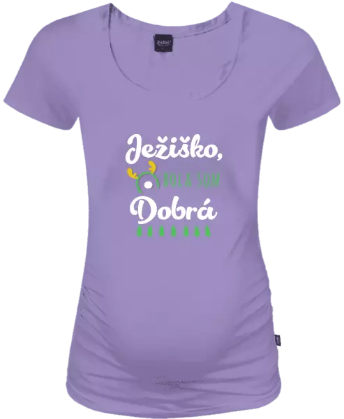 Vianočné tehotenské tričko Ježiško, bola som dobrá