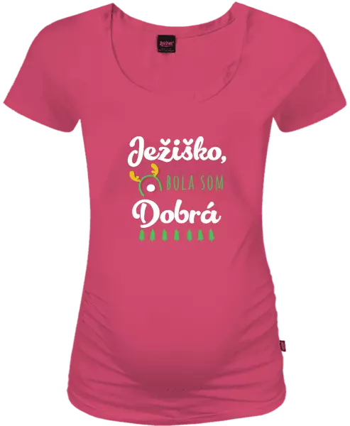 Vianočné tehotenské tričko Ježiško, bola som dobrá