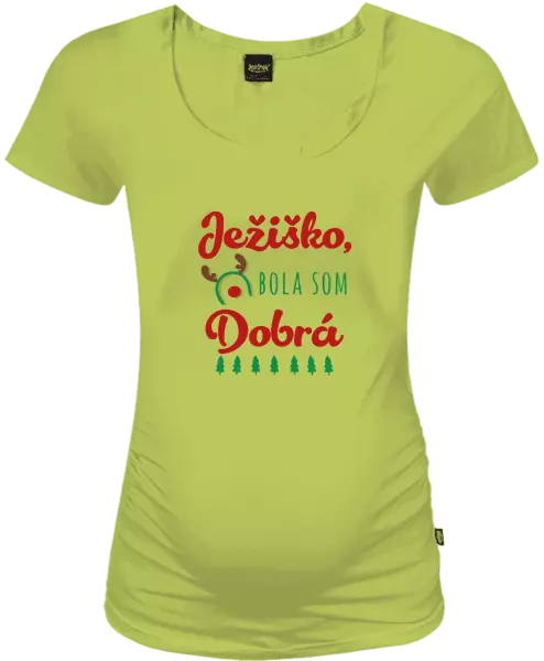 Vianočné tehotenské tričko Ježiško, bola som dobrá