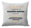Vankúš Certifikát najlepšia babička na svete