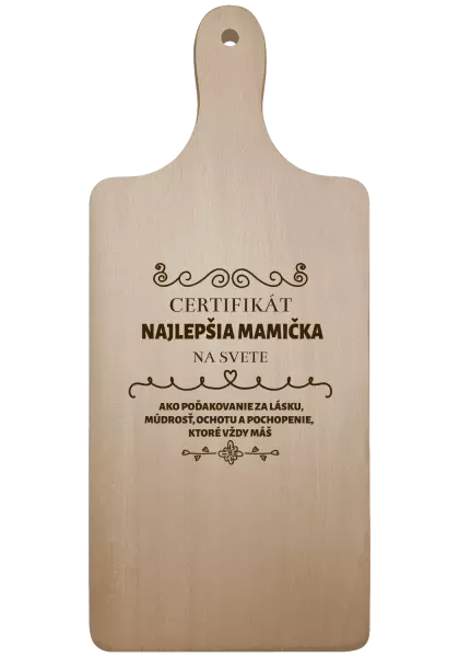 Doštička Certifikát najlepšia mama na svete