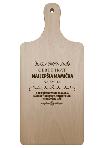 Doštička Certifikát najlepšia mama na svete
