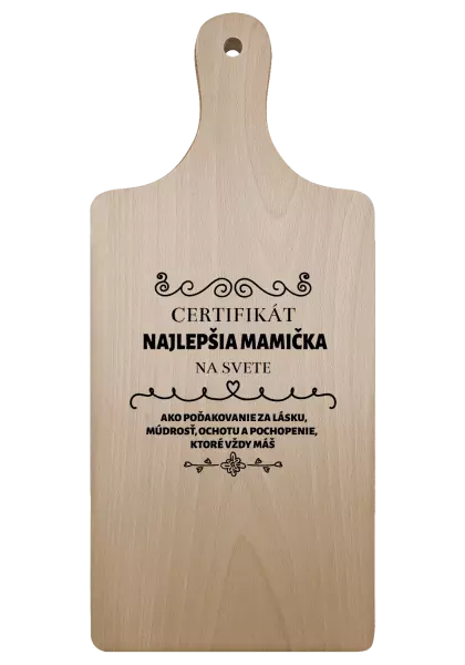 Doštička Certifikát najlepšia mama na svete
