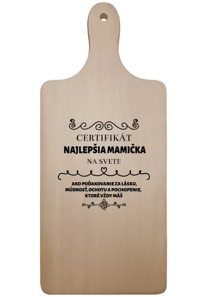 Doštička Certifikát najlepšia mama na svete