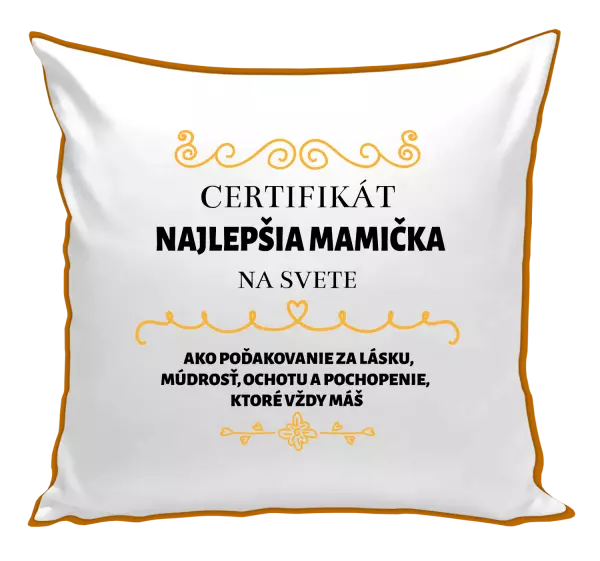 Vankúš Certifikát najlepšia mama na svete
