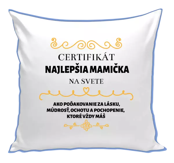 Vankúš Certifikát najlepšia mama na svete