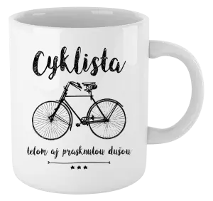 Hrnček Cyklista telom aj prasknutou dušou