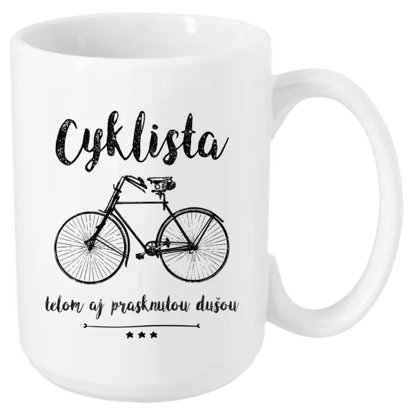 Hrnček Cyklista telom aj prasknutou dušou