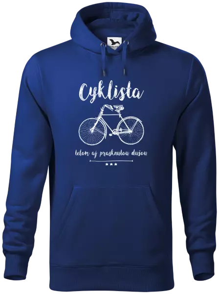 Pánska mikina Cyklista telom aj prasknutou dušou