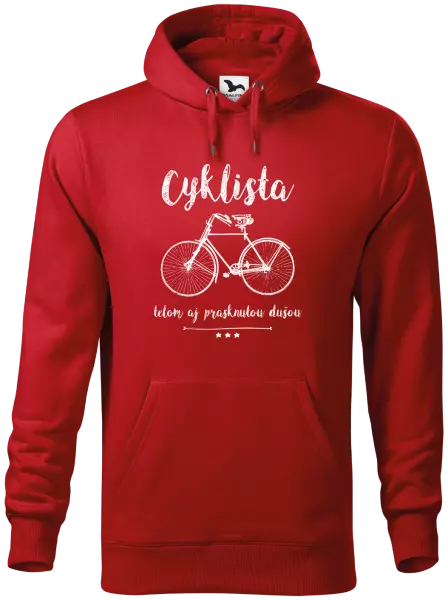 Pánska mikina Cyklista telom aj prasknutou dušou