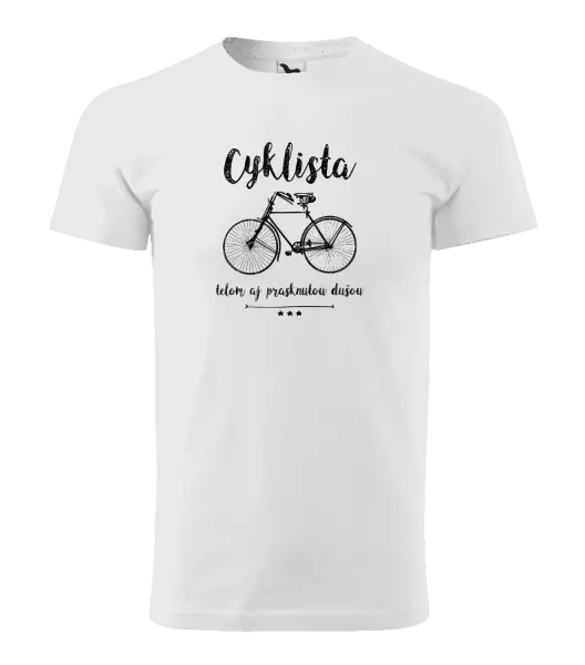 Pánske tričko Cyklista telom aj prasknutou dušou