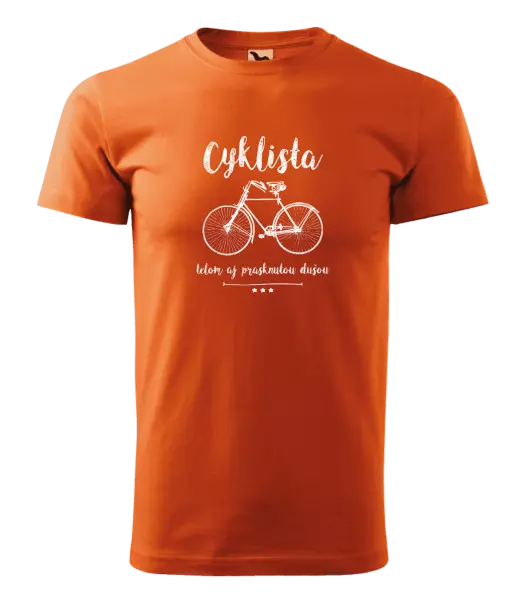 Pánske tričko Cyklista telom aj prasknutou dušou