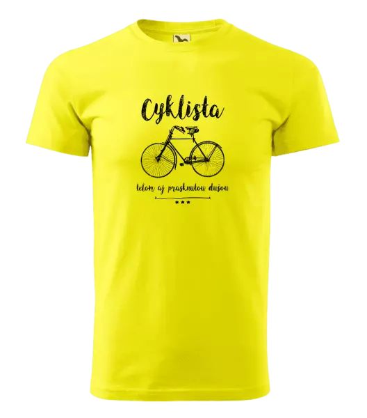 Pánske tričko Cyklista telom aj prasknutou dušou