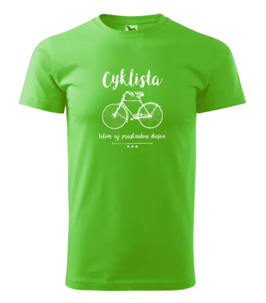 Pánske tričko Cyklista telom aj prasknutou dušou