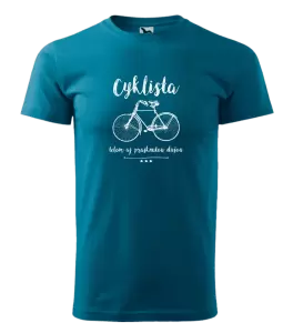 Pánske tričko Cyklista telom aj prasknutou dušou
