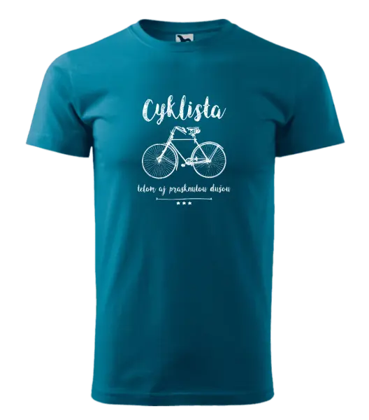 Pánske tričko Cyklista telom aj prasknutou dušou