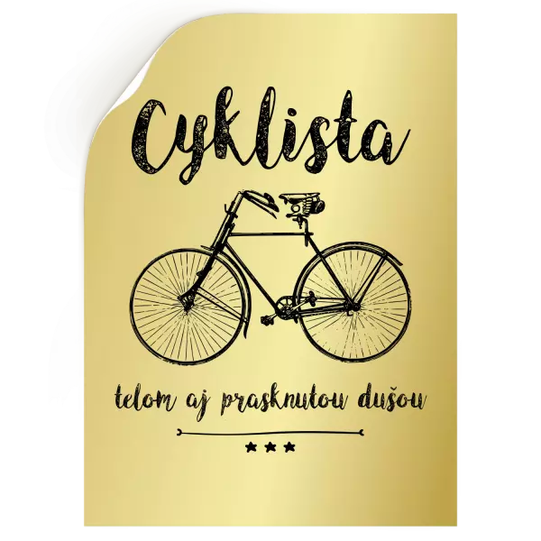 Samolepka Cyklista telom aj prasknutou dušou