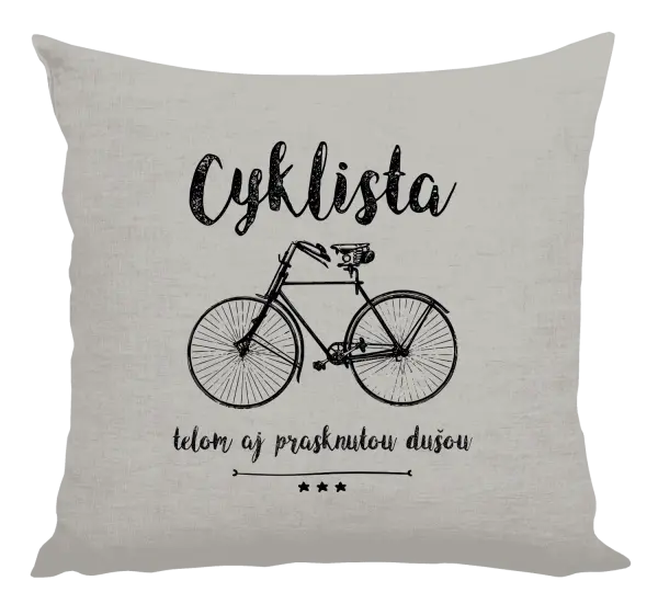 Vankúš Cyklista telom aj prasknutou dušou