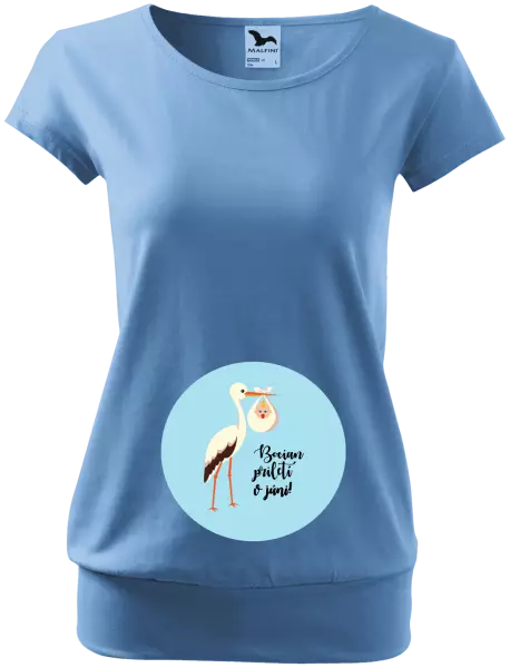 Tehotenské tričko Bocian priletí v mesiaci... 